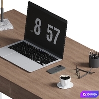 Office Furniture 01 3D Model Corona