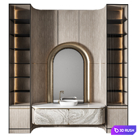 Luxury Bathroom 387 3D Model Vray, Corona