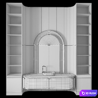 Luxury Bathroom 387 3D Model Vray, Corona