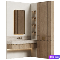Bathroom furniture 04 in a modern minimalist style 3D Model Vray, Corona