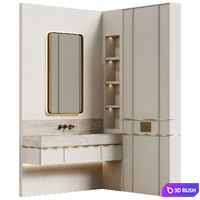 Bathroom furniture 04 in a modern minimalist style 3D Model Vray, Corona