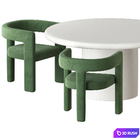 Table Kaya chair Triah Casa Blanco 3D Model Corona