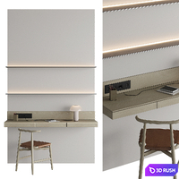 Workplace 007 3D Model Corona