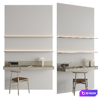 Workplace 007 3D Model Corona