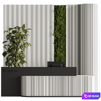 Reception Desk - Office Set 582 3D Model Vray, Corona