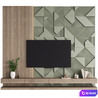 TV wall 7 3D Model Corona