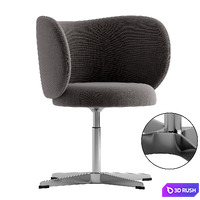 Feve Desk with Rico Dining Chair by Fermliving 3D Model Vray, Corona