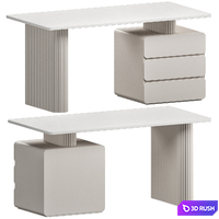 Office desk Rock Plate 3D Model Corona