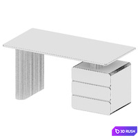 Office desk Rock Plate 3D Model Corona