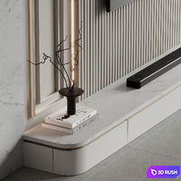TV Wall 09 3D Model Vray, Corona
