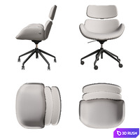 Cento Office Armchair 3D Model Vray, Corona
