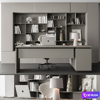 Boss Desk - Office Furniture 564 3D Model Vray, Corona