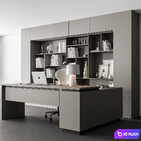 Boss Desk - Office Furniture 564 3D Model Vray, Corona