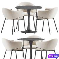 Dining Set 249 3D Model Vray, Corona
