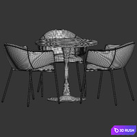 Dining Set 249 3D Model Vray, Corona