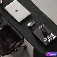 Boss Desk - Office Furniture 12 3D Model Vray, Corona