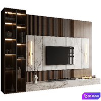 TW Wall 08 3D Model Vray, Corona