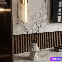 TW Wall 08 3D Model Vray, Corona