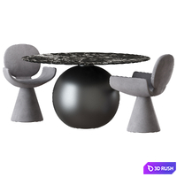 Circus table Youpi Bonaldo chair 3D Model Corona