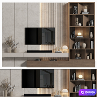 TVWall 3D Model Vray, Corona
