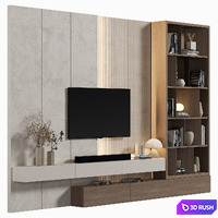 TVWall 3D Model Vray, Corona