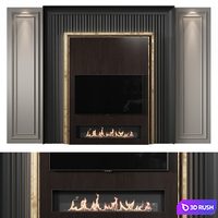 TV Wall 49 3D Model Corona