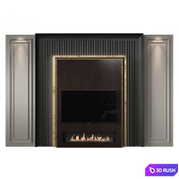 TV Wall 49 3D Model Corona