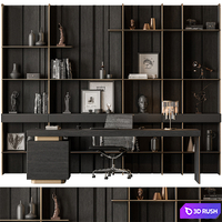 Boss Desk - Office Furniture 602 3D Model Vray, Corona