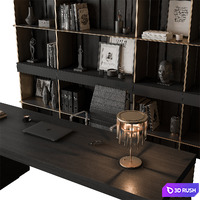 Boss Desk - Office Furniture 602 3D Model Vray, Corona