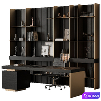 Boss Desk - Office Furniture 602 3D Model Vray, Corona