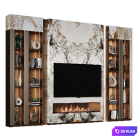 TV Wall 51 3D Model Corona