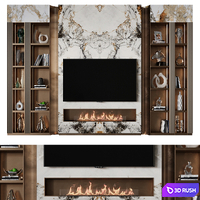 TV Wall 51 3D Model Corona