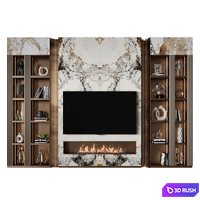 TV Wall 51 3D Model Corona