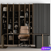 Boss Desk - Office Furniture 611 3D Model Vray, Corona