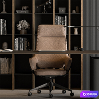 Boss Desk - Office Furniture 611 3D Model Vray, Corona