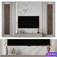 TV Wall 53 3D Model Corona