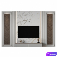 TV Wall 53 3D Model Corona