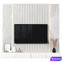 TV Wall 137 3D Model Vray, Corona