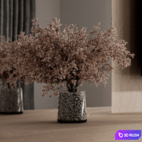 TV Wall 13 3D Model Vray, Corona