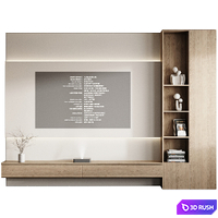 TV Set and Projector 2 3D Model Vray, Corona