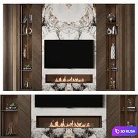 TV Wall 55 3D Model Corona