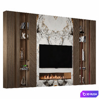 TV Wall 55 3D Model Corona