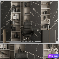 Boss Desk - Office Furniture 622 3D Model Vray, Corona