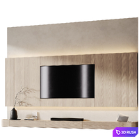 TV wall with soundbar 001