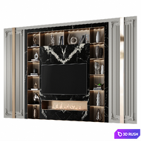 TV Wall 54 3D Model Corona
