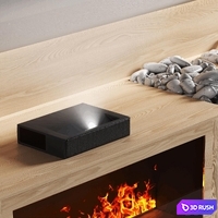 TV wall with Xiaomi laser projector 3D Model Vray, Corona