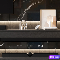 TV Wall | Set 938 3D Model Vray, Corona