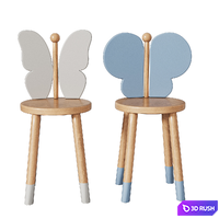 Table and chairs for childrens Avelart 3D Model Corona