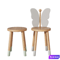 Table and chairs for childrens Avelart 3D Model Corona