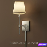Restoration Hardware-Library Sconce Antique Nickel 3D Model Vray